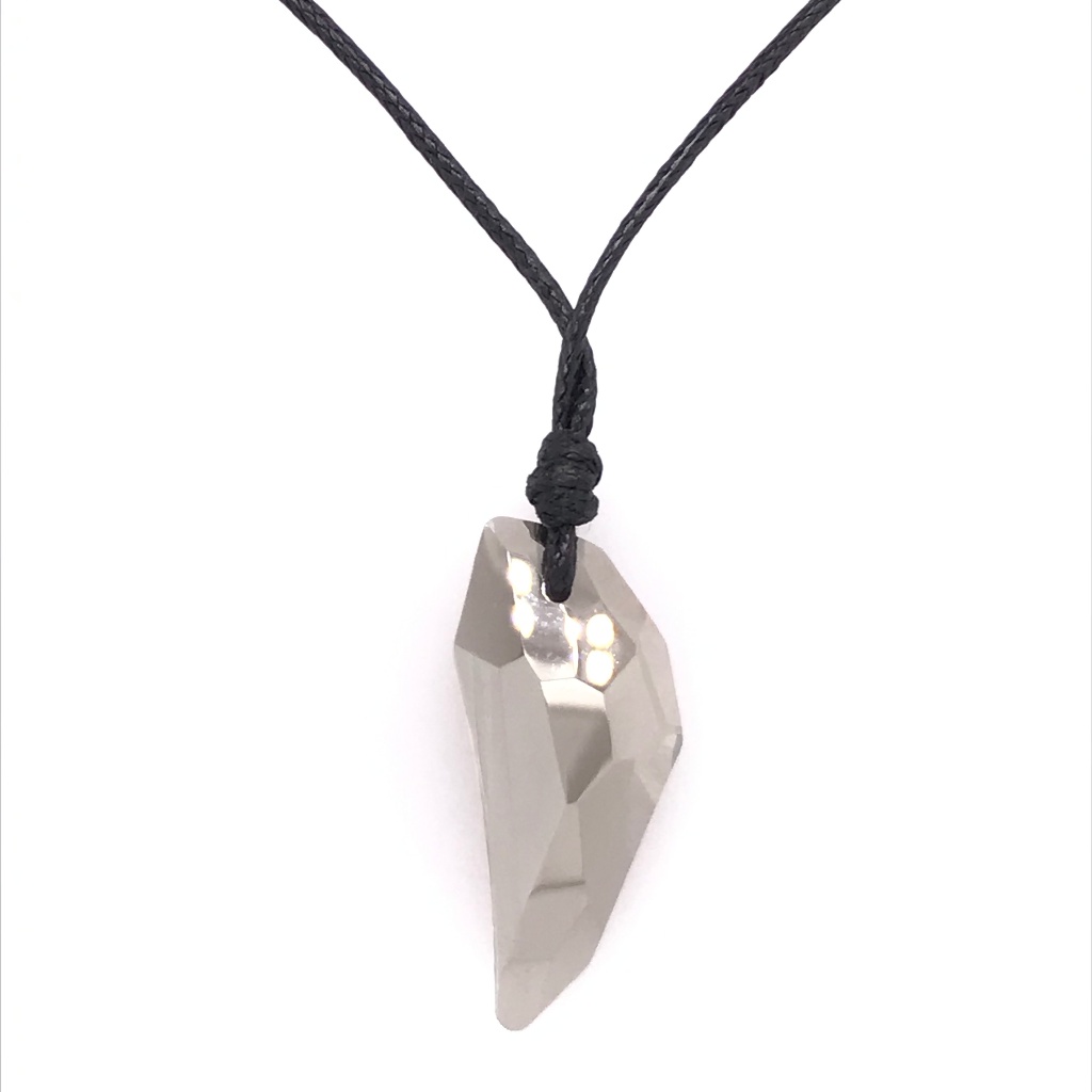 Half My Heart Smoky Swarovski Pendant